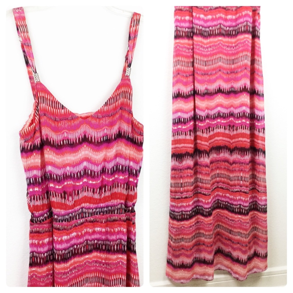 WHBM Striped Sleeveless Maxi